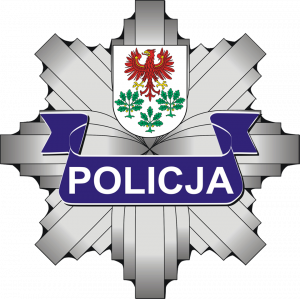 gwiazda policyjna z herbem powiatu choszczeńskiego