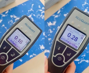 Zdjęcie badania analizatorem wydechu